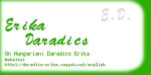 erika daradics business card